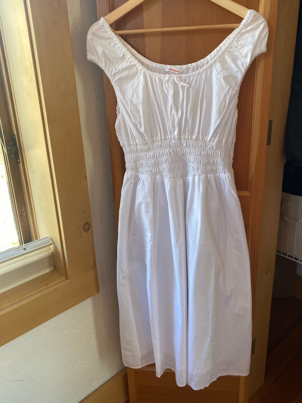 Joe Fresh White Off-Shoulder Midi Dress